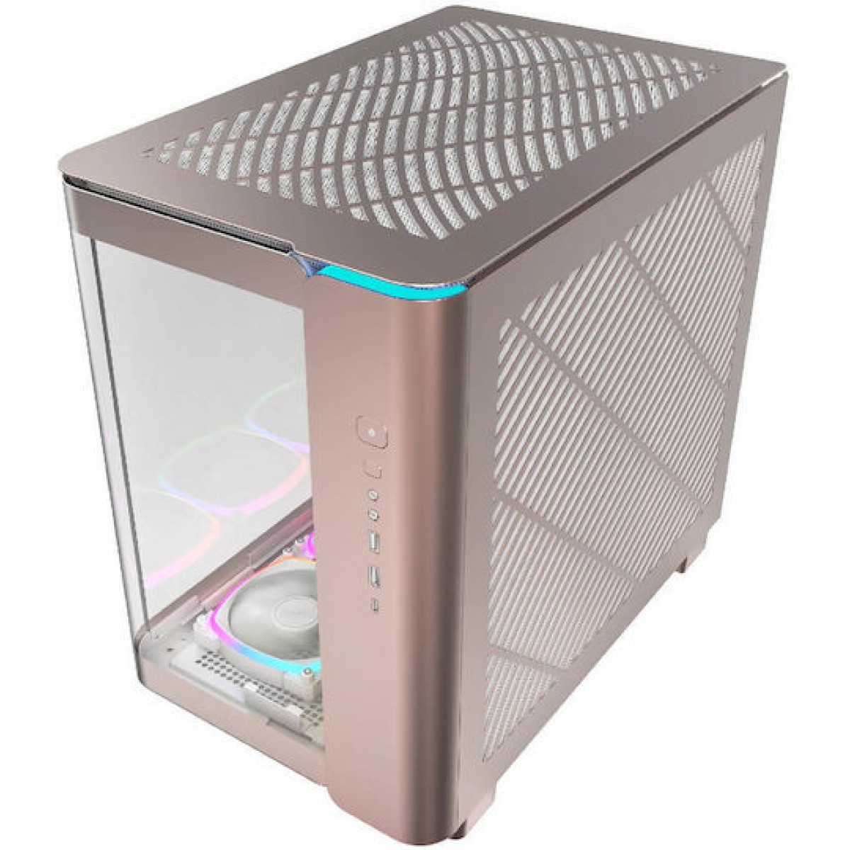 Montech King 95 Pro Midi Tower Κουτί Υπολογιστή με Πλαϊνό Παράθυρο Ροζ