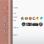 Montech King 95 Pro Midi Tower Κουτί Υπολογιστή με Πλαϊνό Παράθυρο Ροζ