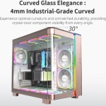 Montech King 95 Pro Midi Tower Κουτί Υπολογιστή με Πλαϊνό Παράθυρο Ροζ