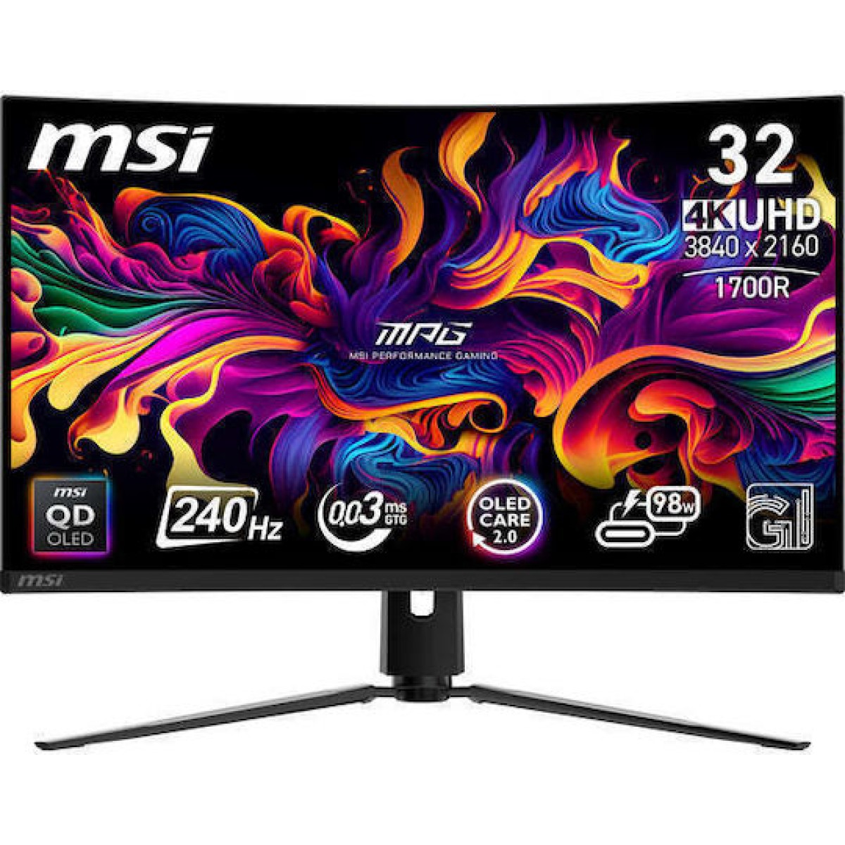 MSI MPG 321CURXDE QD-OLED HDR Curved Gaming Monitor 31.5