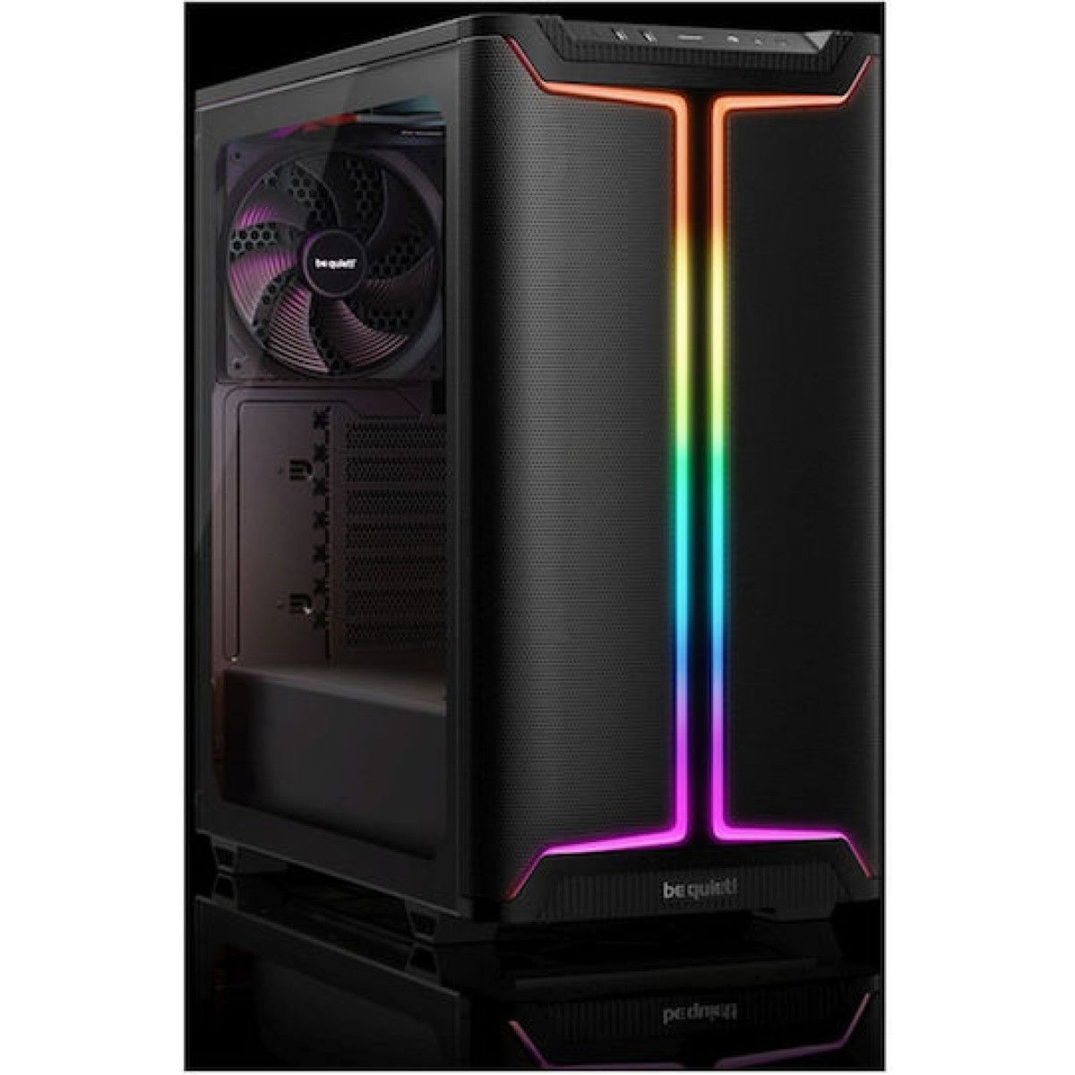 Be Quiet Pure Base 501 DX Gaming Midi Tower Κουτί Υπολογιστή με Πλαϊνό Παράθυρο και RGB Φωτισμό Μαύρο