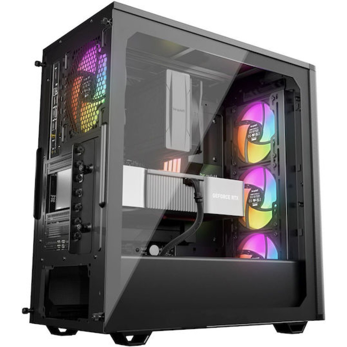 Be Quiet Pure Base 501 LX Gaming Midi Tower Κουτί Υπολογιστή με Πλαϊνό Παράθυρο και RGB Φωτισμό Μαύρο
