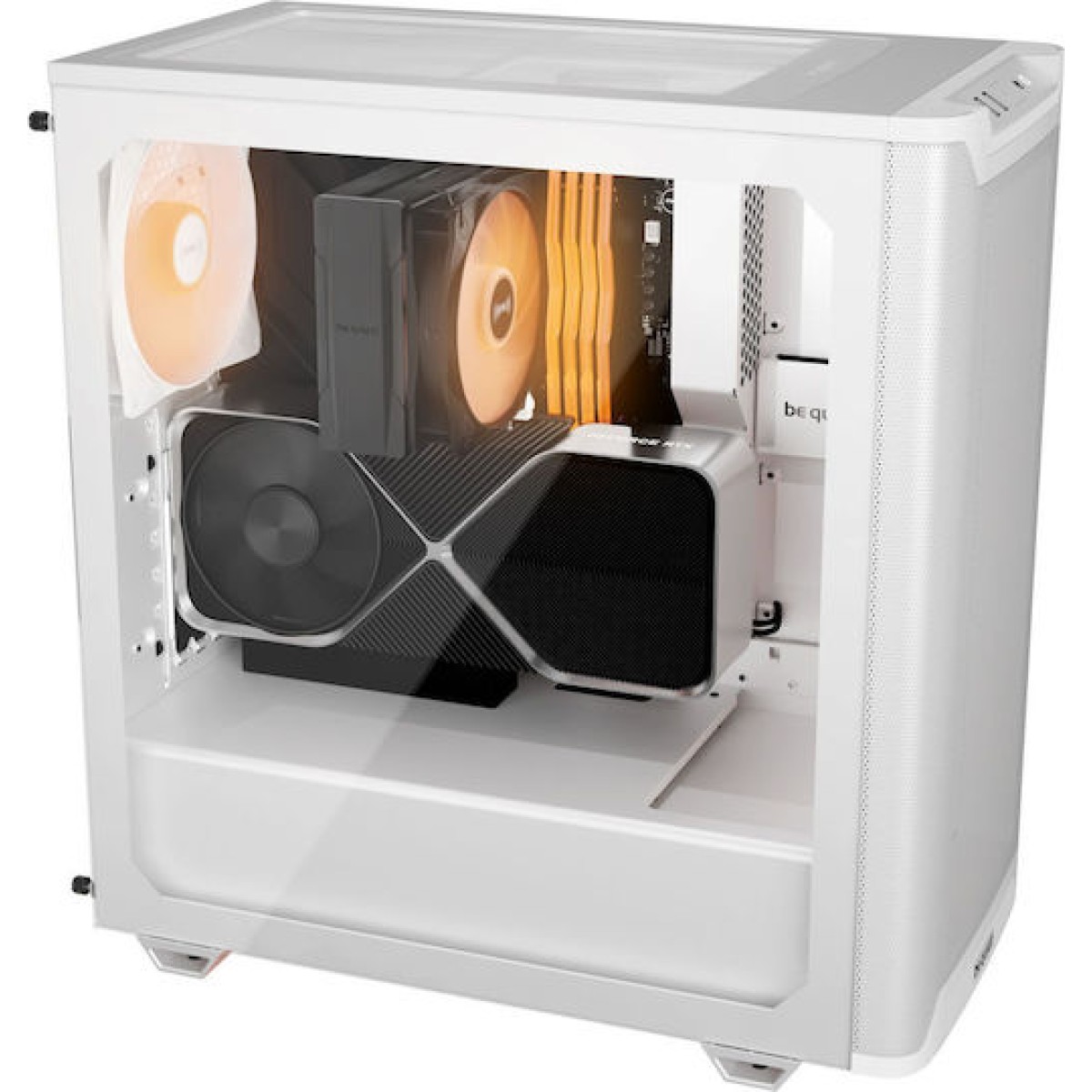 Be Quiet Pure Base 501 LX Gaming Midi Tower Κουτί Υπολογιστή με Πλαϊνό Παράθυρο και RGB Φωτισμό Λευκό