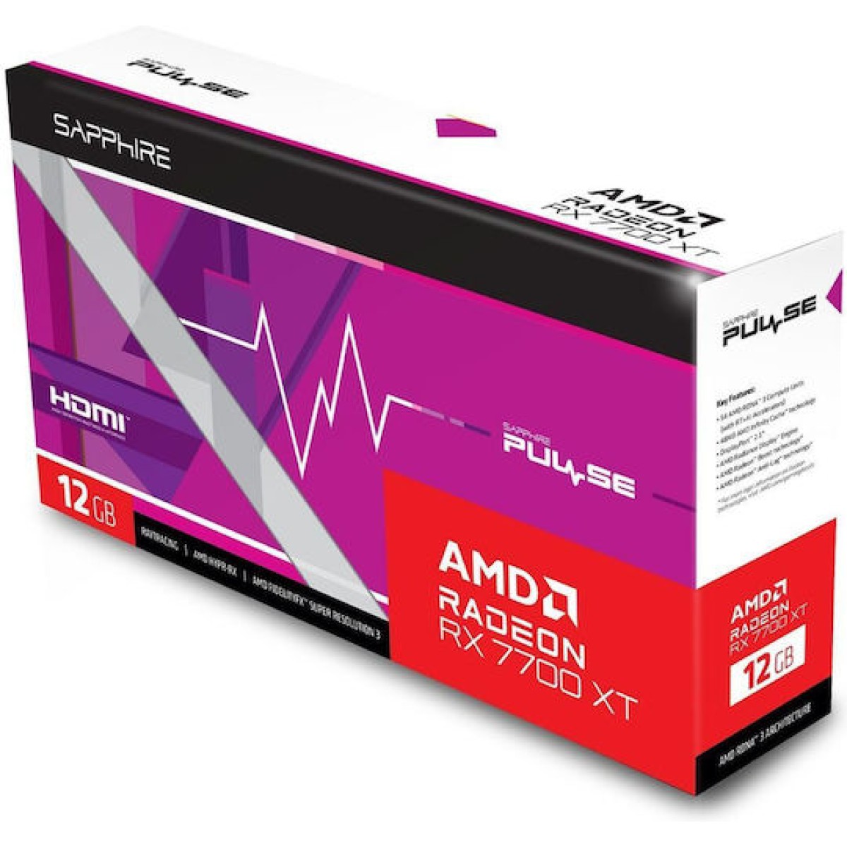 Sapphire Radeon RX 7700 XT 12GB GDDR6 Pulse Κάρτα Γραφικών
