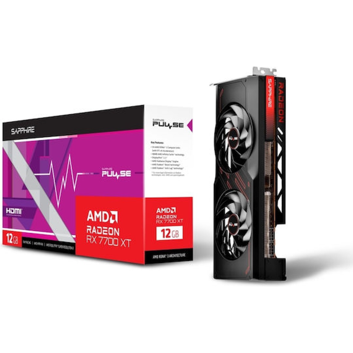 Sapphire Radeon RX 7700 XT 12GB GDDR6 Pulse Κάρτα Γραφικών