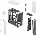 Fractal Design North XL RC Gaming Midi Tower Κουτί Υπολογιστή με Πλαϊνό Παράθυρο Chalk White