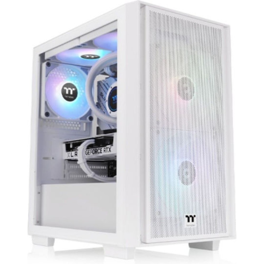 Thermaltake Versa H16 TG ARGB Gaming Micro Tower Κουτί Υπολογιστή με Πλαϊνό Παράθυρο Snow