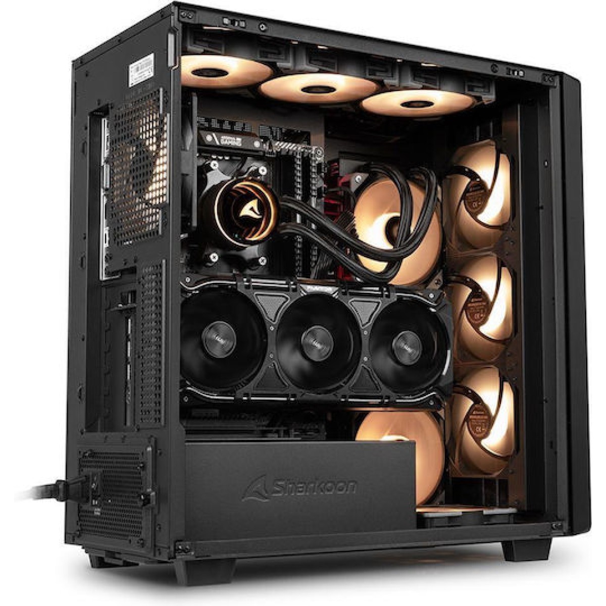 Sharkoon Rebel C70G RGB Gaming Midi Tower Κουτί Υπολογιστή Μαύρο