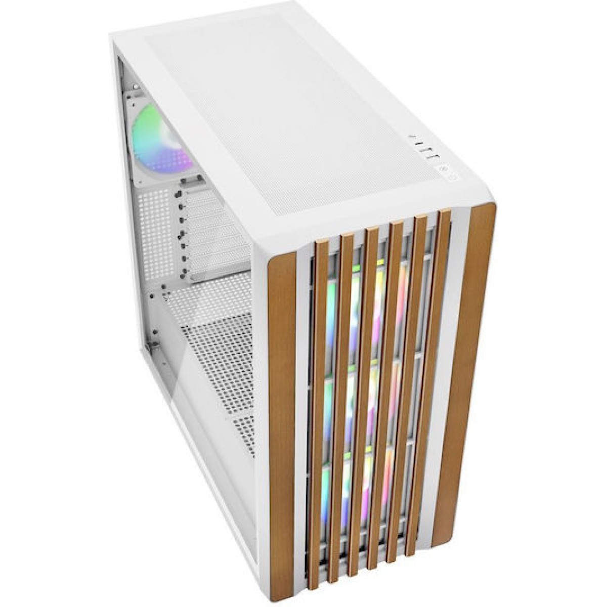 Sharkoon Rebel C70G RGB Gaming Midi Tower Κουτί Υπολογιστή Λευκό