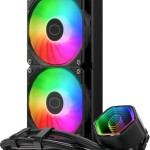 CoolerMaster MasterLiquid 240 Core II Υδρόψυξη Επεξεργαστή Διπλού Ανεμιστήρα 120mm για Socket AM4/AM5/1700/1200/115x με ARGB Φωτισμό