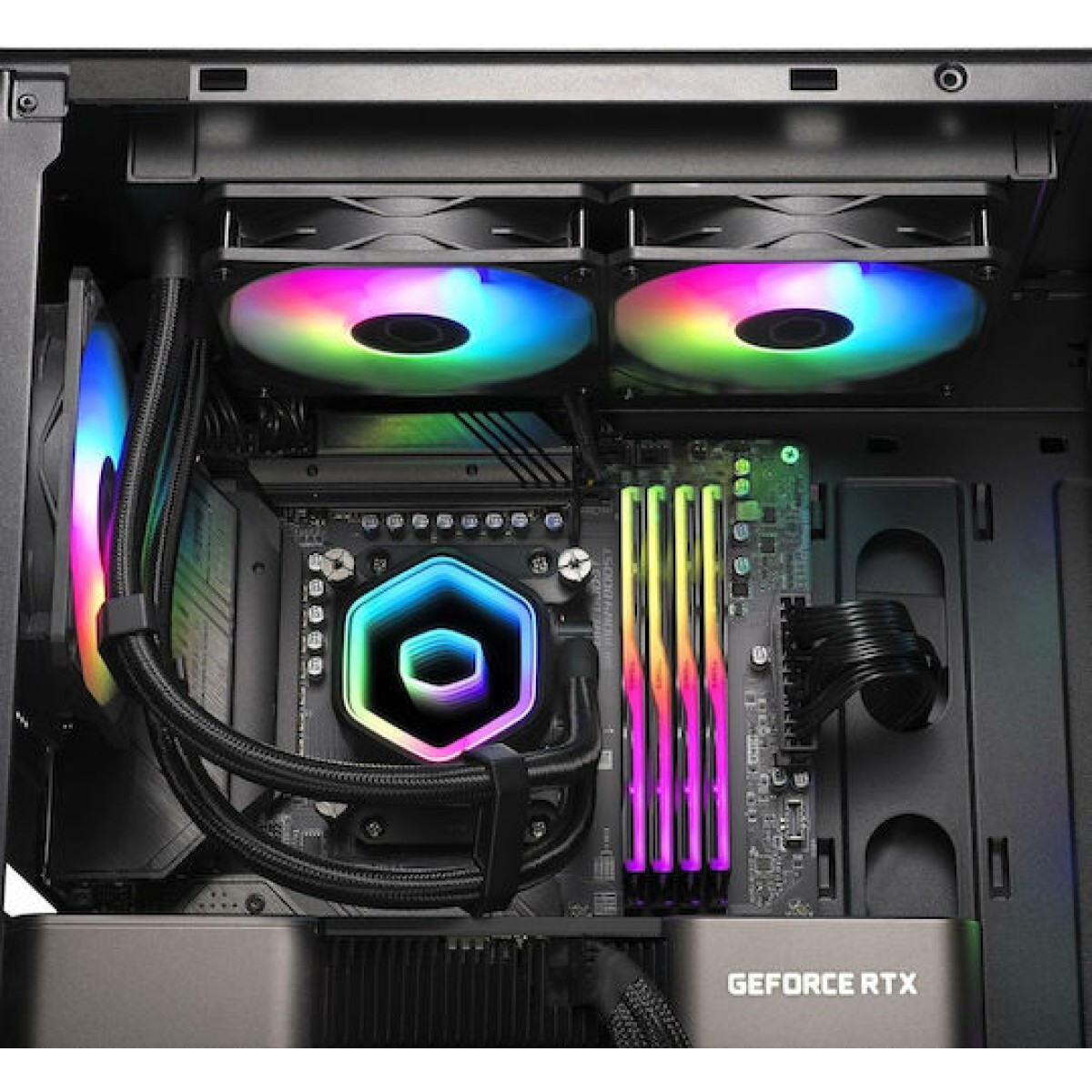 CoolerMaster MasterLiquid 240 Core II Υδρόψυξη Επεξεργαστή Διπλού Ανεμιστήρα 120mm για Socket AM4/AM5/1700/1200/115x με ARGB Φωτισμό