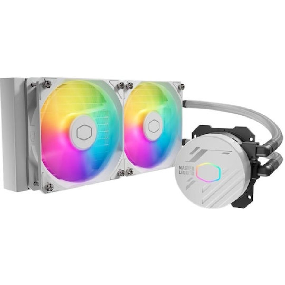 CoolerMaster MasterLiquid 240 Core II Υδρόψυξη Επεξεργαστή Διπλού Ανεμιστήρα 120mm για Socket 1700/1200/115x με ARGB Φωτισμό Λευκή