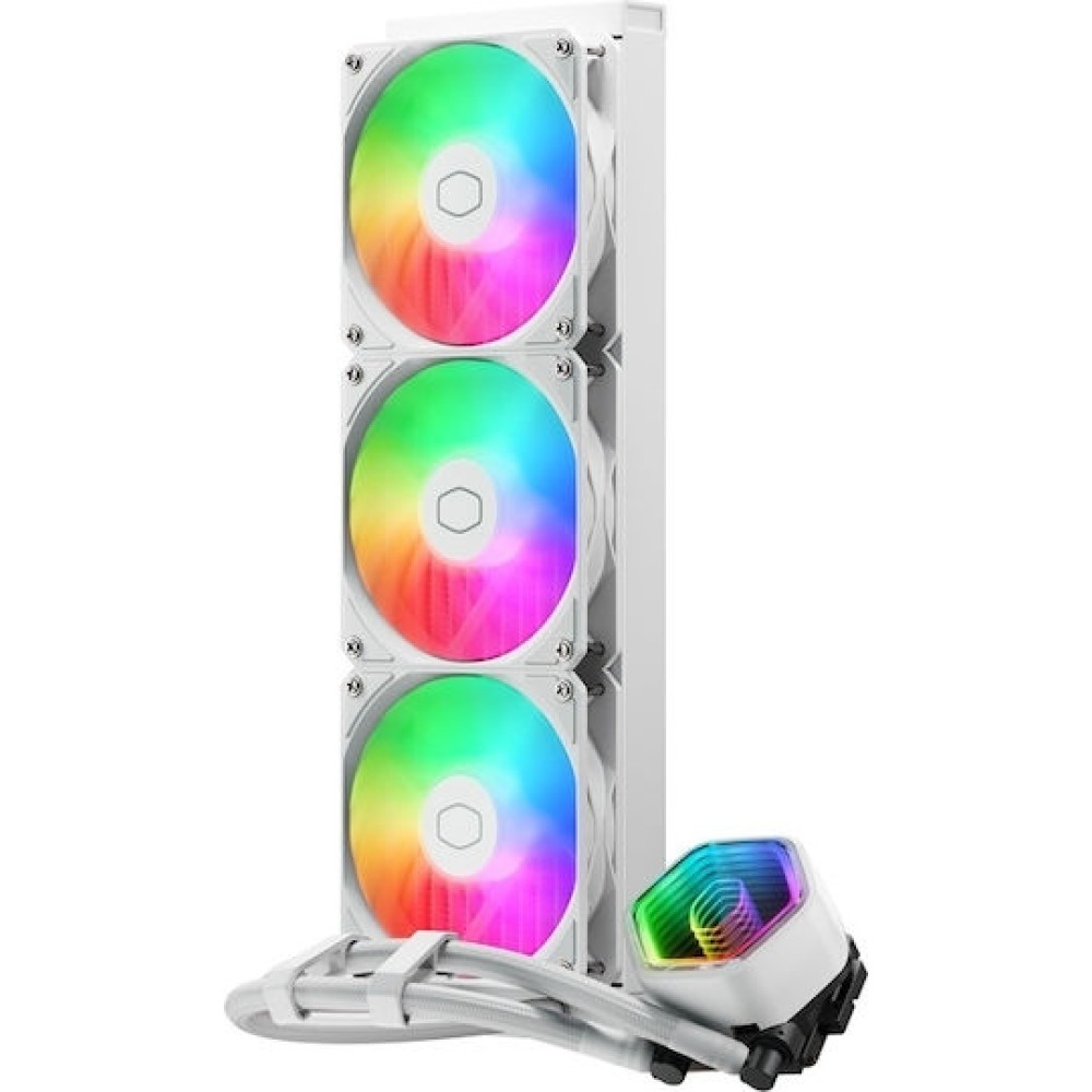 CoolerMaster MasterLiquid 360 Core II Υδρόψυξη Επεξεργαστή Τριπλού Ανεμιστήρα 120mm για Socket 1700/1200/115x με ARGB Φωτισμό Λευκή