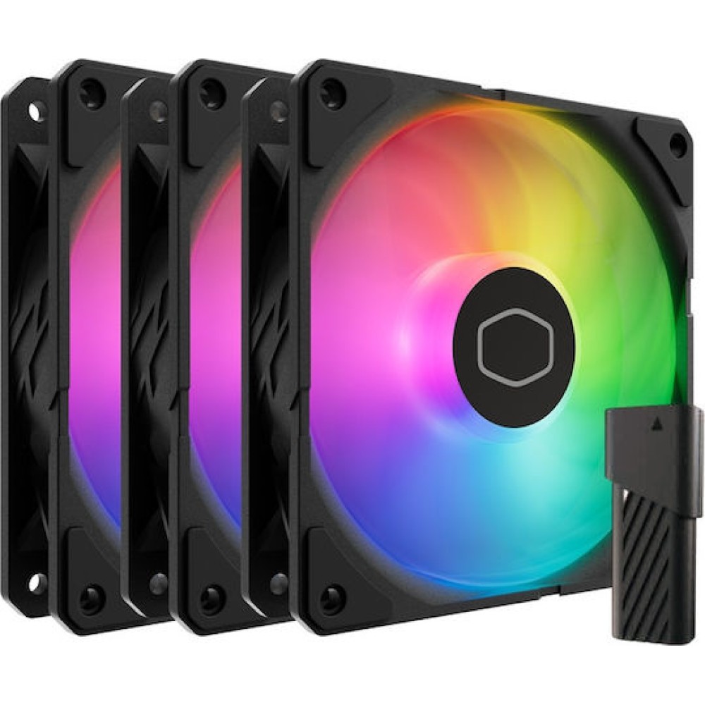 CoolerMaster SickleFlow Edge 120 Case Fan με ARGB Φωτισμό και Σύνδεση 3-Pin / 4-Pin PWM 3τμχ