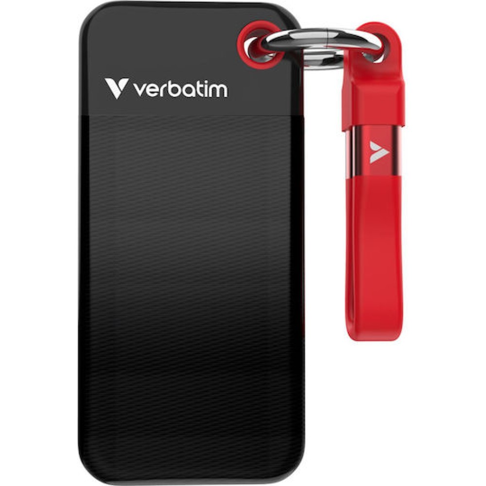 Verbatim Pocket USB 3.2 Εξωτερικός SSD 1TB Black / Red