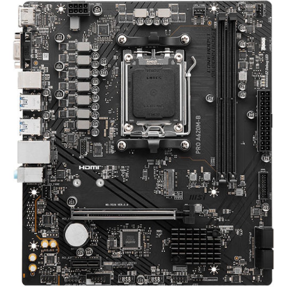 MSI PRO A620M-B Motherboard Micro ATX με AMD AM5 Socket 7E28-017R