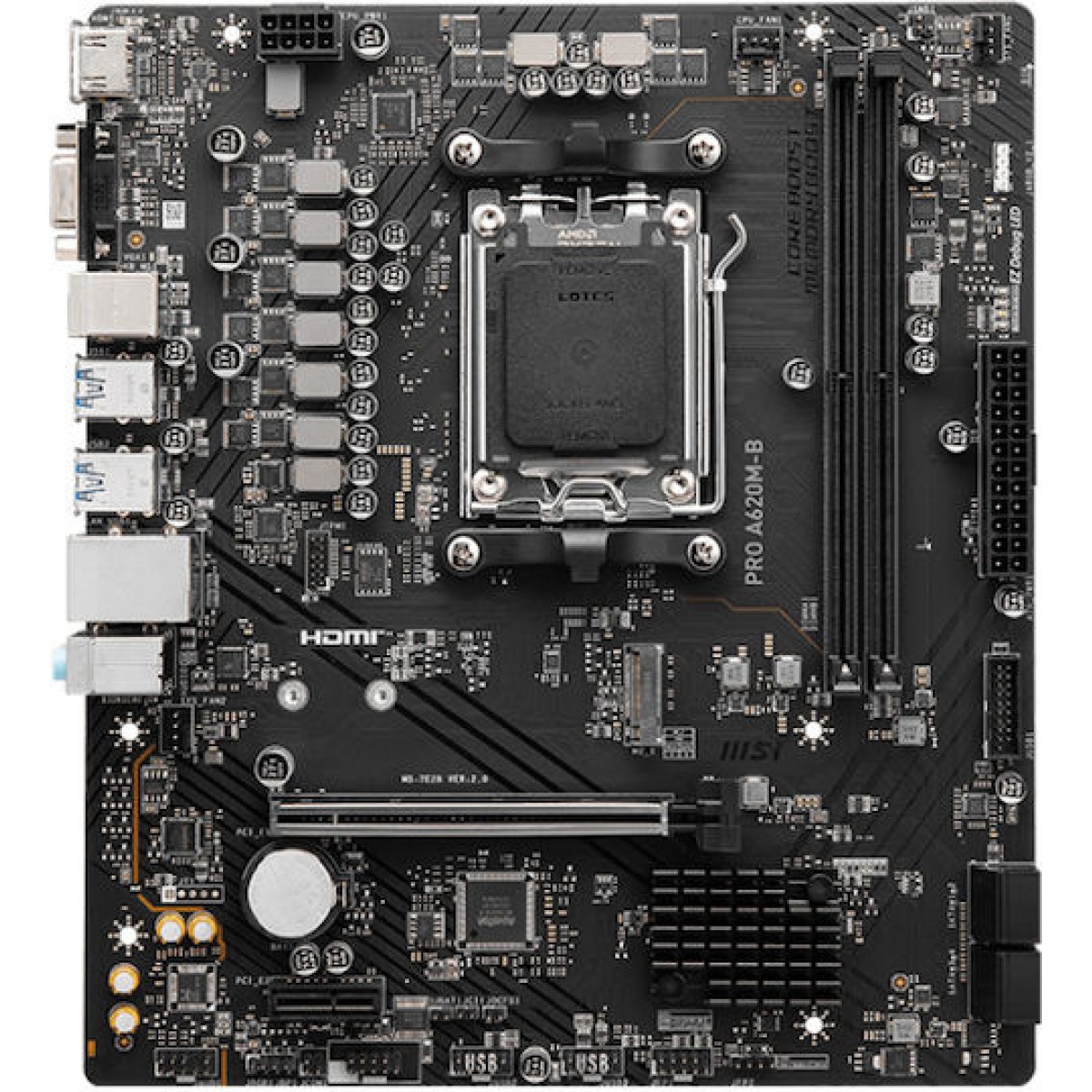 MSI PRO A620M-B Motherboard Micro ATX με AMD AM5 Socket 7E28-017R