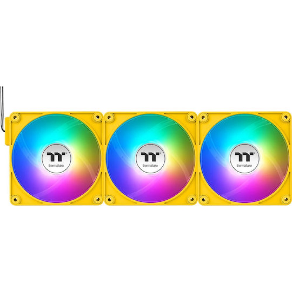 Thermaltake CT140 EX Case Fan με ARGB Φωτισμό και Σύνδεση 3-Pin / 4-Pin PWM 3τμχ Bumblebee
