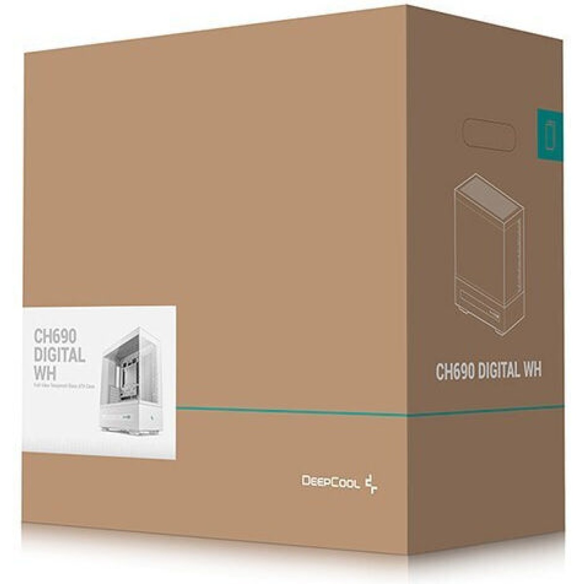 Deepcool CH690 Digital Midi Tower Κουτί Υπολογιστή με Πλαϊνό Παράθυρο Λευκό