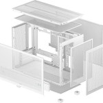 Deepcool CH260 Gaming Micro Tower Κουτί Υπολογιστή με Πλαϊνό Παράθυρο Λευκό