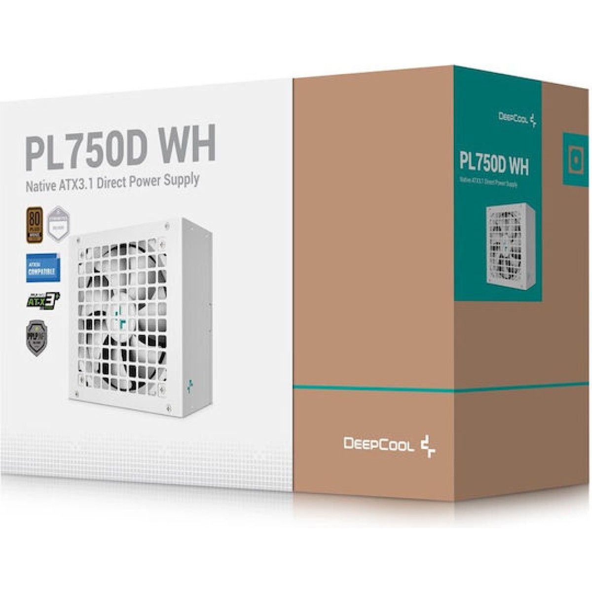 Deepcool PL750D rev. 2.0 750W Λευκό Τροφοδοτικό Υπολογιστή Full Wired 80 Plus Bronze