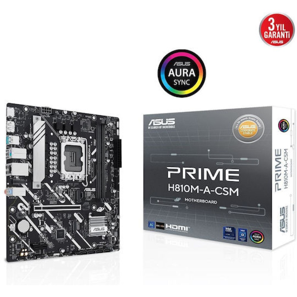 Asus Prime H810M-A-CSM Motherboard Micro ATX με Intel 1851 Socket 90MB1KK0-M0EAYC