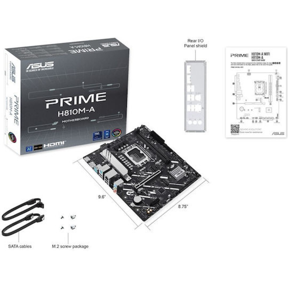 Asus Prime H810M-A-CSM Motherboard Micro ATX με Intel 1851 Socket 90MB1KK0-M0EAYC