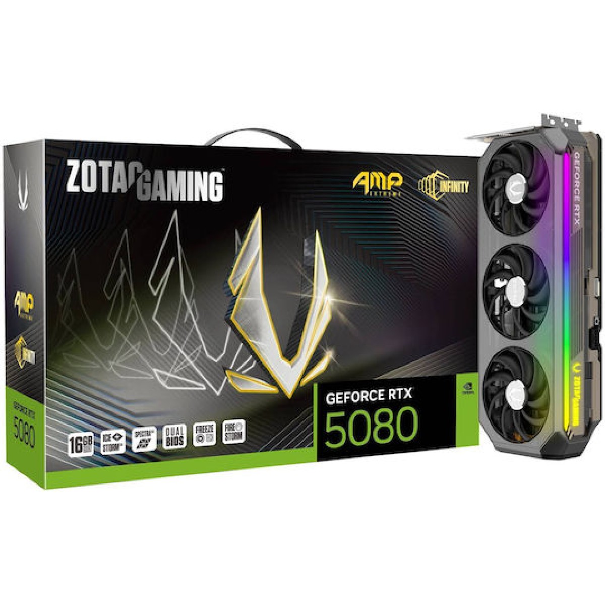 Zotac GeForce RTX 5080 16GB GDDR7 AMP Extreme INFINITY Κάρτα Γραφικών