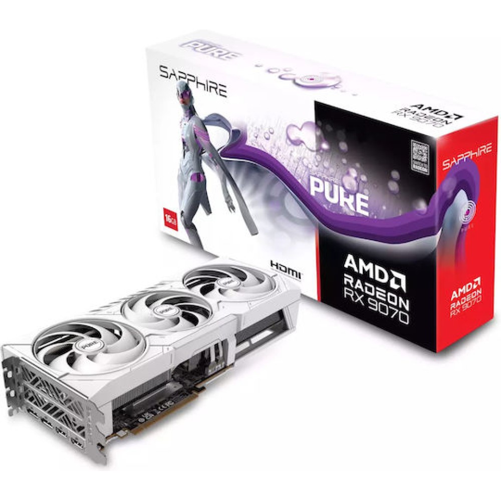 Sapphire Radeon RX 9070 16GB GDDR6 Pure Gaming OC Κάρτα Γραφικών