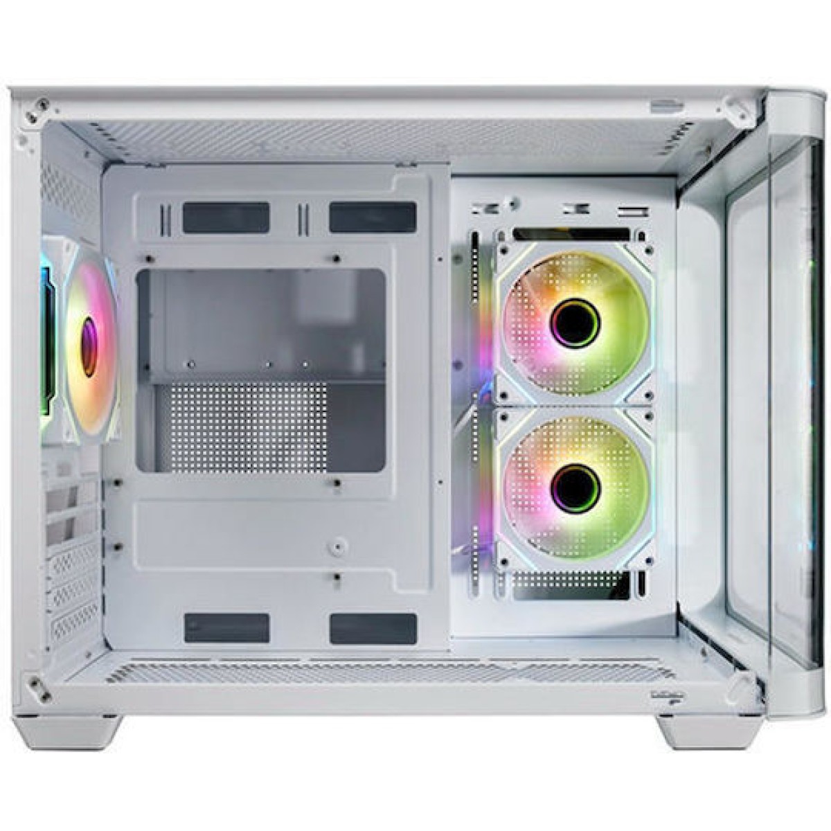 FSP/Fortron S380 Gaming Midi Tower Κουτί Υπολογιστή με Πλαϊνό Παράθυρο και RGB Φωτισμό Λευκό