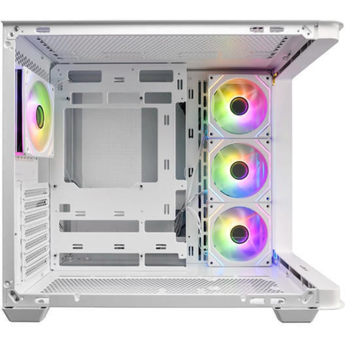 FSP/Fortron M580 Gaming Midi Tower Κουτί Υπολογιστή με Πλαϊνό Παράθυρο και RGB Φωτισμό Λευκό