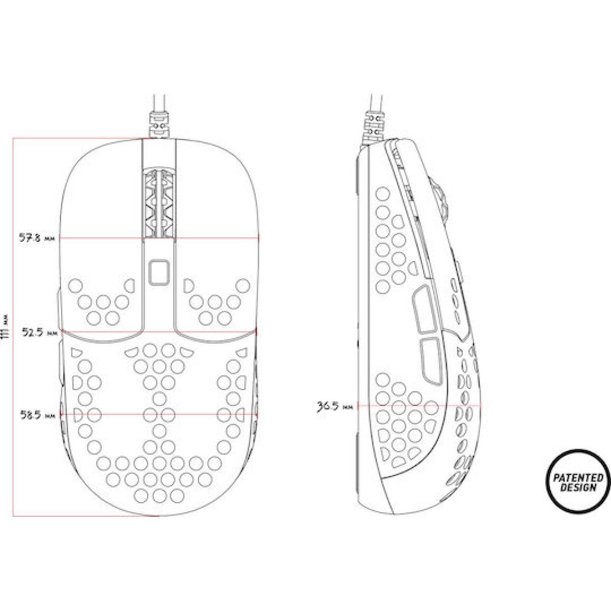 Xtrfy MZ1 – ZY’S Rail RGB Gaming Ποντίκι 16000 DPI Μαύρο
