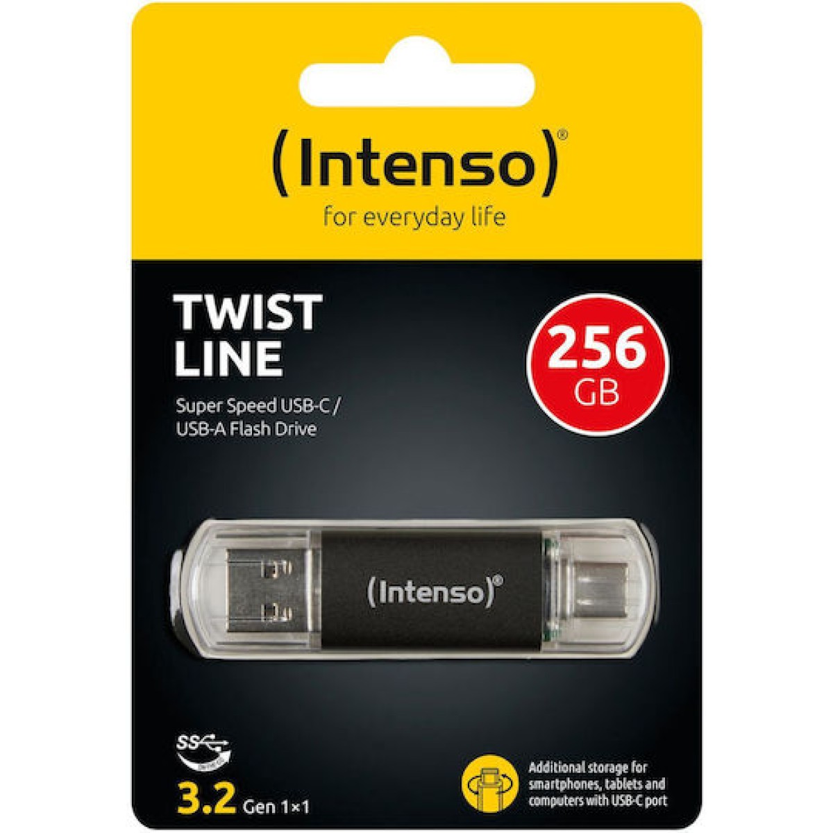 Intenso Twist Line 256GB USB 3.2 Stick με σύνδεση USB-C & USB-A