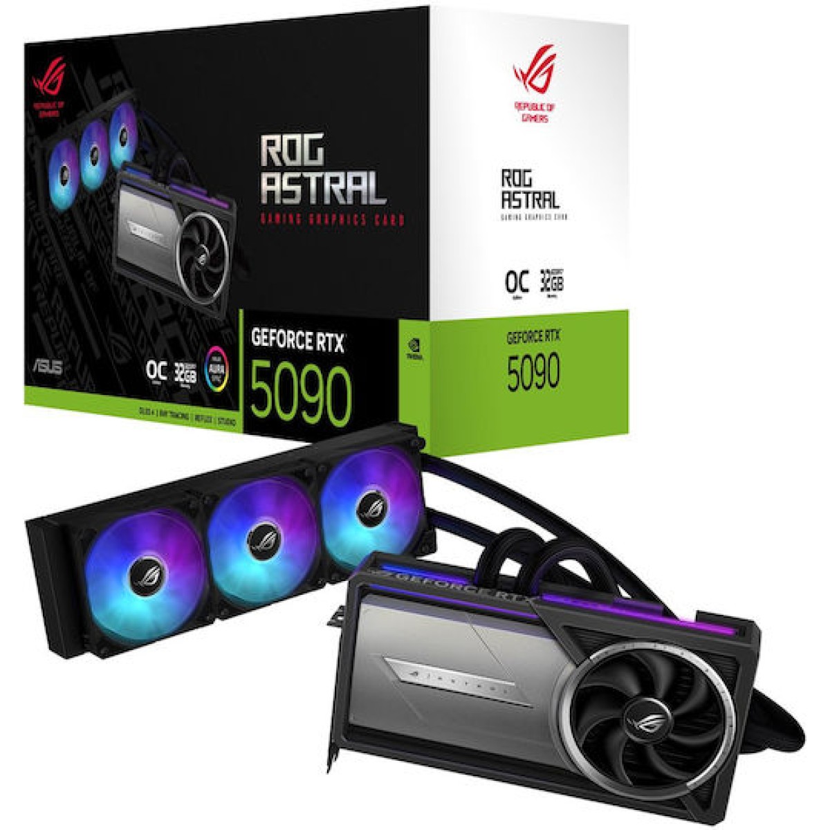 Asus GeForce RTX 5090 32GB GDDR7 ROG Astral LC Κάρτα Γραφικών