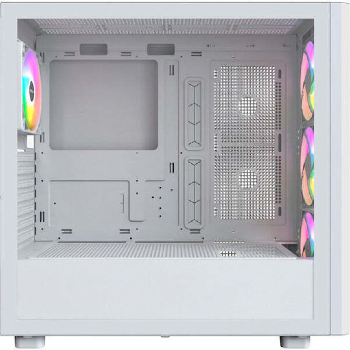 Montech XR Wood Gaming Midi Tower Κουτί Υπολογιστή με Πλαϊνό Παράθυρο και ARGB Φωτισμό Λευκό