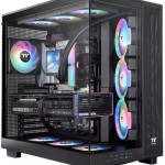 Thermaltake View 380 XL TG ARGB Gaming Midi Tower Κουτί Υπολογιστή με Πλαϊνό Παράθυρο Μαύρο