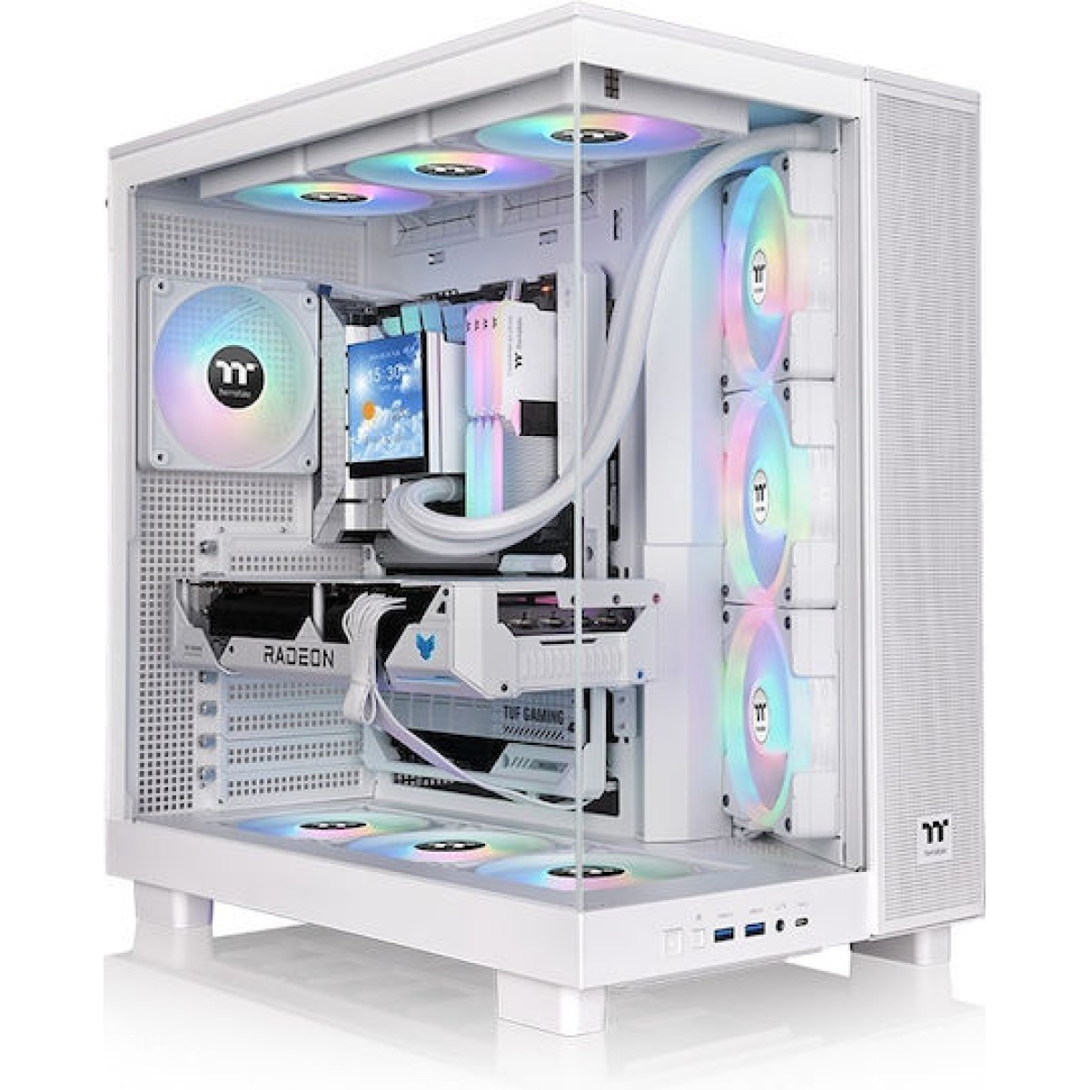 Thermaltake View 380 XL TG ARGB Gaming Midi Tower Κουτί Υπολογιστή με Πλαϊνό Παράθυρο Snow White