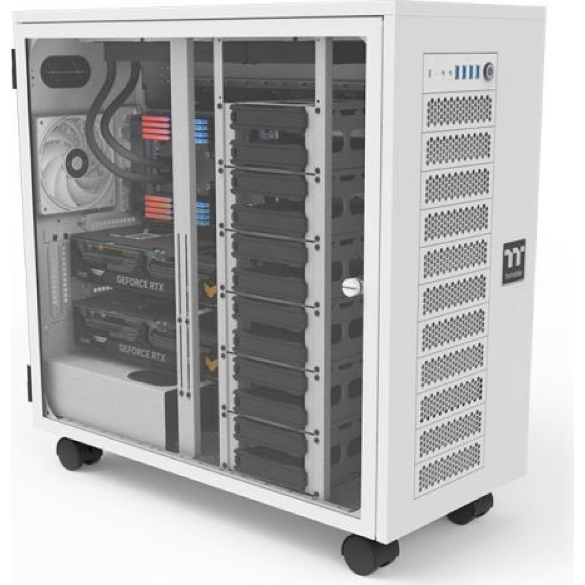 Thermaltake AX700 TG Full Tower Κουτί Υπολογιστή με Πλαϊνό Παράθυρο Snow