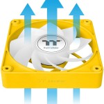 Thermaltake CT140 EX Reverse Case Fan με ARGB Φωτισμό και Σύνδεση 4-Pin PWM 3τμχ Bumblebee