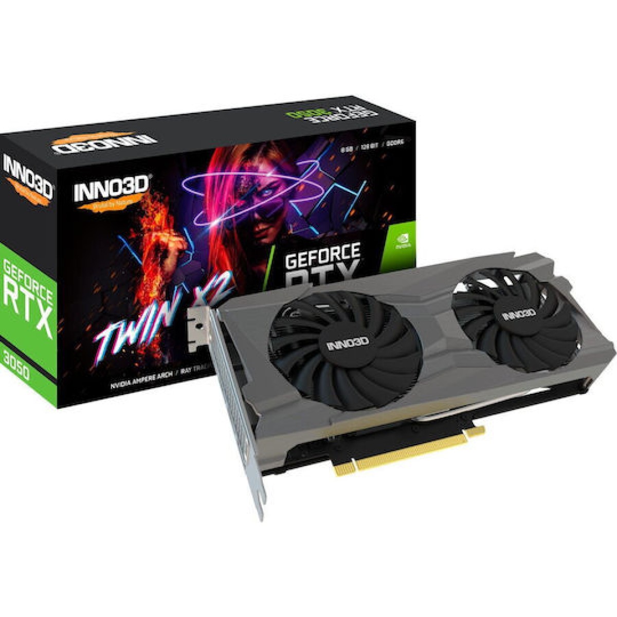 Inno 3D GeForce RTX 3050 8GB GDDR6 Twin X2 V2 Κάρτα Γραφικών