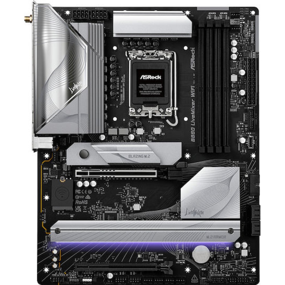 ASRock B860 LiveMixer WIFI Motherboard ATX με Intel 1851 Socket 90-MXBQV0-A0UAYZ