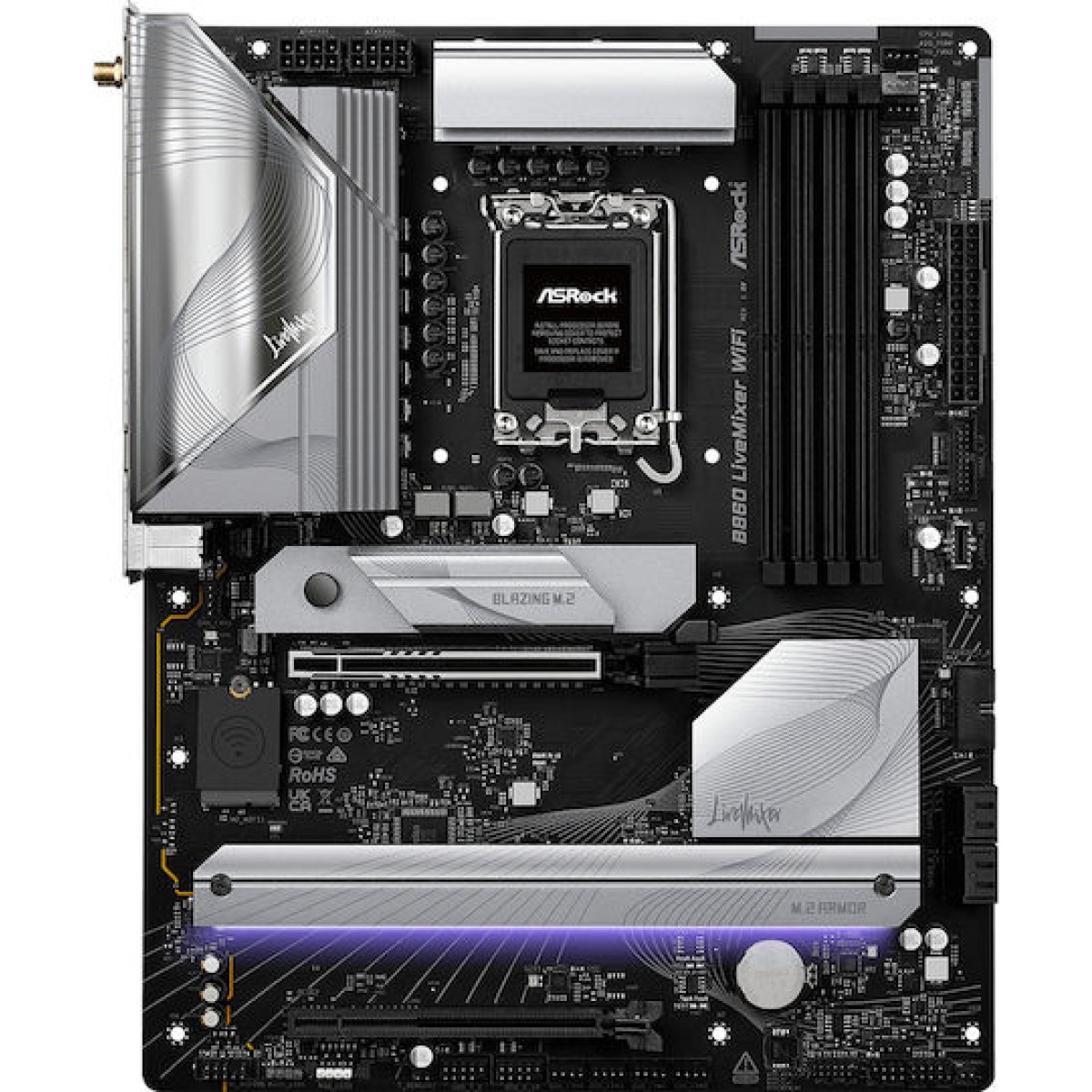 ASRock B860 LiveMixer WIFI Motherboard ATX με Intel 1851 Socket 90-MXBQV0-A0UAYZ