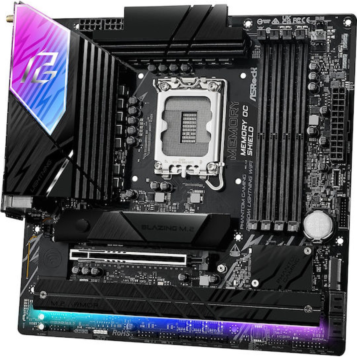 ASRock B860 Lightning WiFi Motherboard Micro ATX με Intel 1851 Socket 90-MXBQG0-A0UAYZ