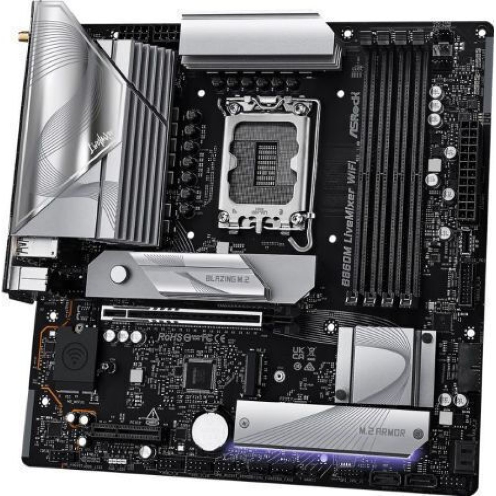 ASRock B860M LiveMixer WiFi Motherboard Micro ATX με Intel 1851 Socket 90-MXBRT-A0UAYZ