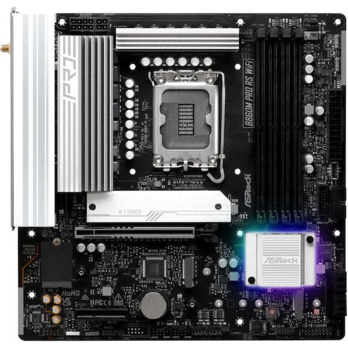 ASRock B860M Pro RS Wi-Fi Motherboard Micro ATX με Intel 1851 Socket 90-MXBRQ-A0UAYZ