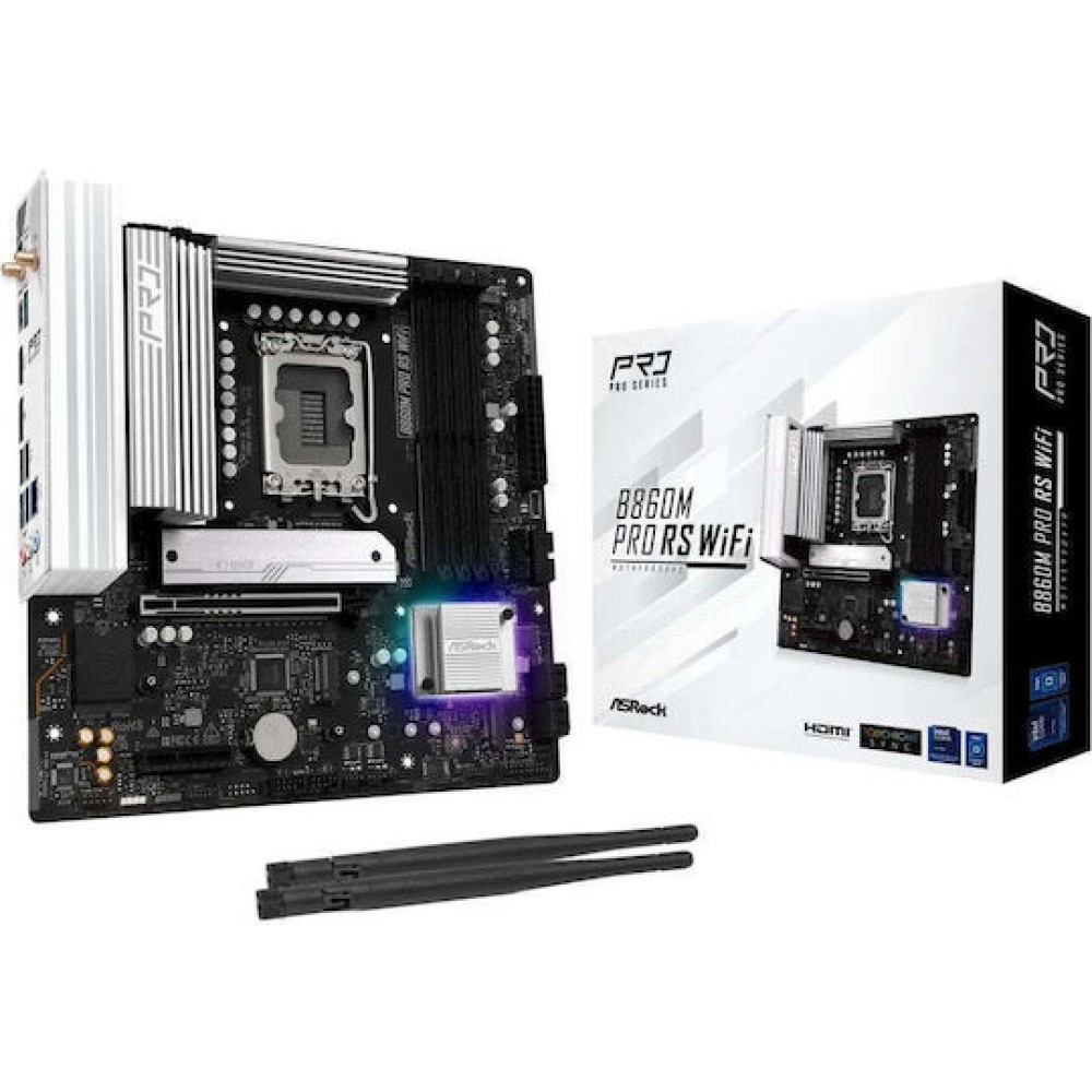ASRock B860M Pro RS Wi-Fi Motherboard Micro ATX με Intel 1851 Socket 90-MXBRQ-A0UAYZ