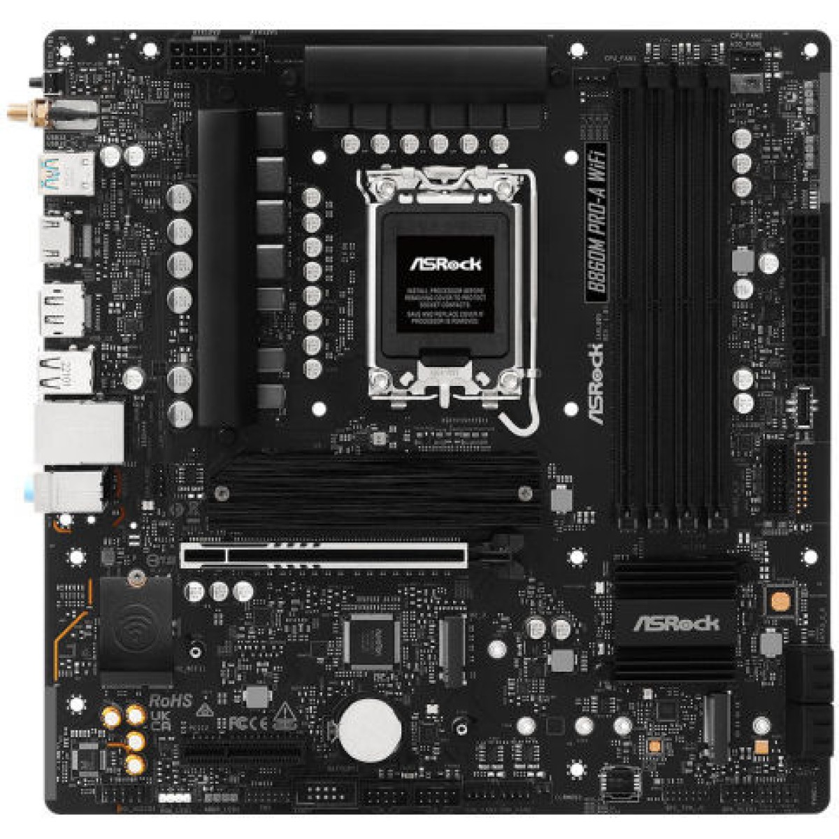 ASRock B860M Pro-A WiFi Motherboard Micro ATX με Intel 1851 Socket 90-MXBRS-A0UAYZ