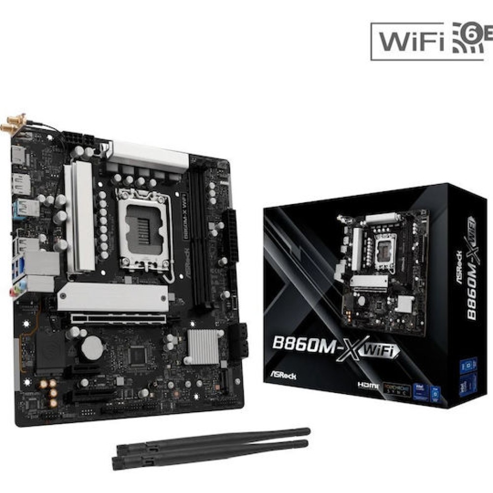 ASRock B860M-X WiFi Motherboard Micro ATX με Intel 1851 Socket 90-MXBRY0-A0UAYZ