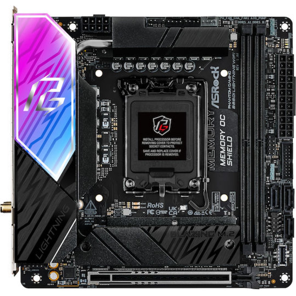 ASRock B860I Lightning WiFi Motherboard Mini ITX με Intel 1851 Socket 90-MXBRZ0-A0UAYZ
