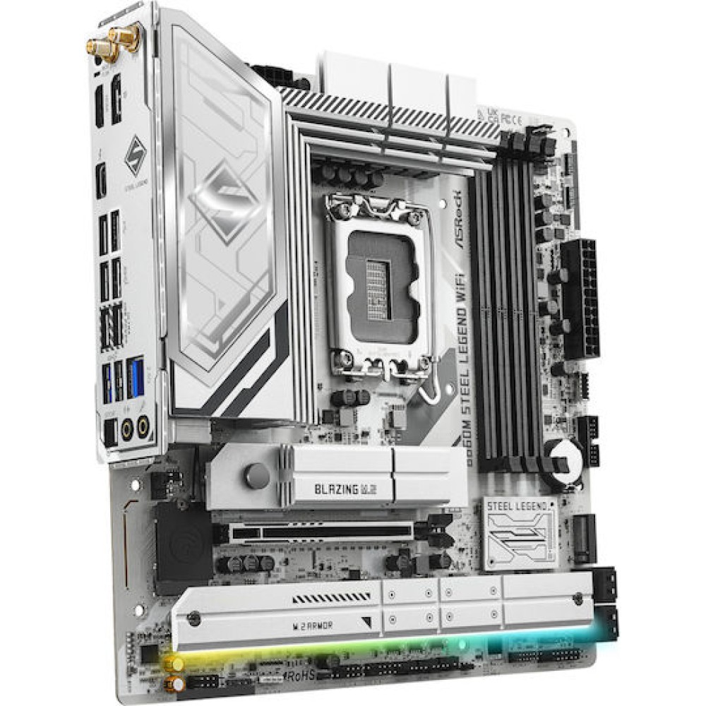 ASRock B860M Steel Legend WiFi Motherboard Micro ATX με Intel 1851 Socket 90-MXBQF0-A0UAYZ